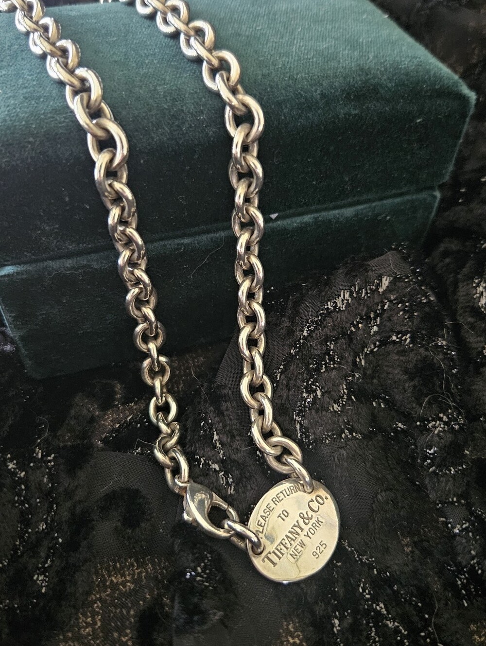 TIFFANY & CO. NECKLACE, VINTAGE Tiffany NECKLACE. 925 Sterling Silver Authentic - Picture 3 of 4